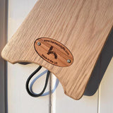 Oak Boot Jack engraved with the Wainwright Fells