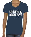 Norfolk Coast Path women's v-neck fitted t-shirt