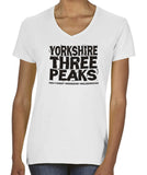 Yorkshire Three Peaks women's v-neck fitted t-shirt