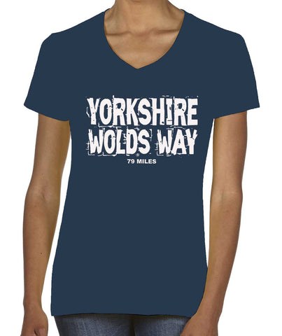 Yorkshire Wolds Way women's v-neck fitted t-shirt