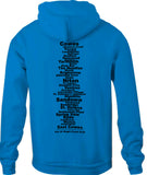 3 x Isle of Wight Coast Path hoodies with customised back print