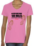 Cleveland Way 'Sore Feet' women's v-neck fitted t-shirt