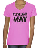Cleveland Way women's v-neck fitted t-shirt
