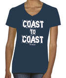 Coast to Coast women's v-neck fitted t-shirt