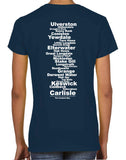 Cumbria Way women's v-neck fitted t-shirt