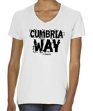 Cumbria Way women's v-neck fitted t-shirt