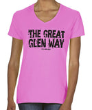 Great Glen Way women's v-neck fitted t-shirt