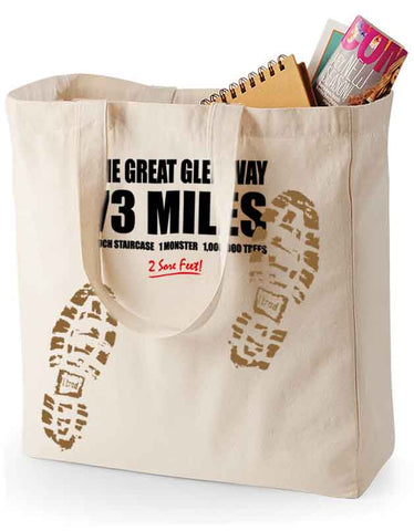 Great Glen Way 'Sore Feet' canvas shopping bag