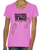 Isle of Wight Coast Path 'Sore Feet' women's v-neck fitted t-shirt