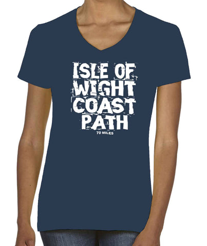 Isle of Wight Coast Path women's v-neck fitted t-shirt