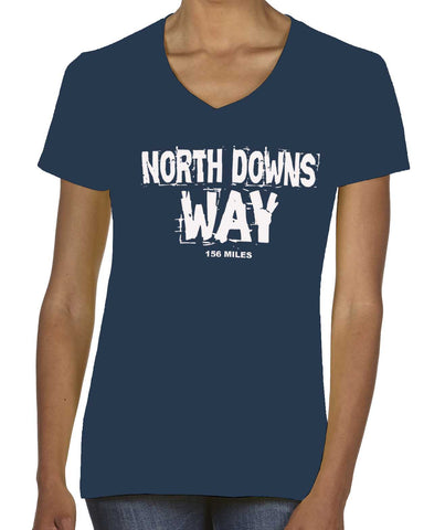 North Downs Way women's v-neck fitted t-shirt