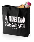 Northumberland Coast Path canvas shopping bag