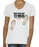 Offa's Dyke Path 'Sore Feet' women's v-neck fitted t-shirt