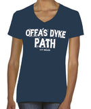 Offa's Dyke Path women's v-neck fitted t-shirt