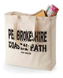 Pembrokeshire Coast Path canvas shopping bag