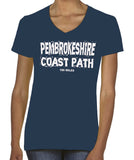 Pembrokeshire Coast Path women's v-neck fitted t-shirt