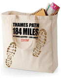Thames Path 'Sore Feet' canvas shopping bag